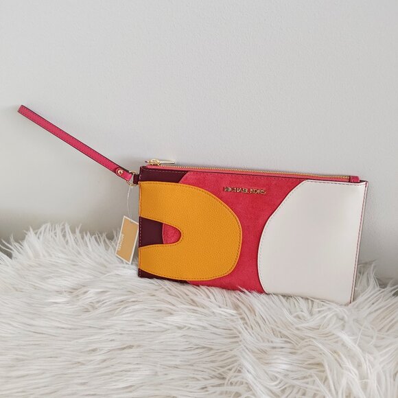 Michael Kors Jet Set Travel Large Patchwork Wristlet  35F4GTVW7Y MK - Picture 3 of 15